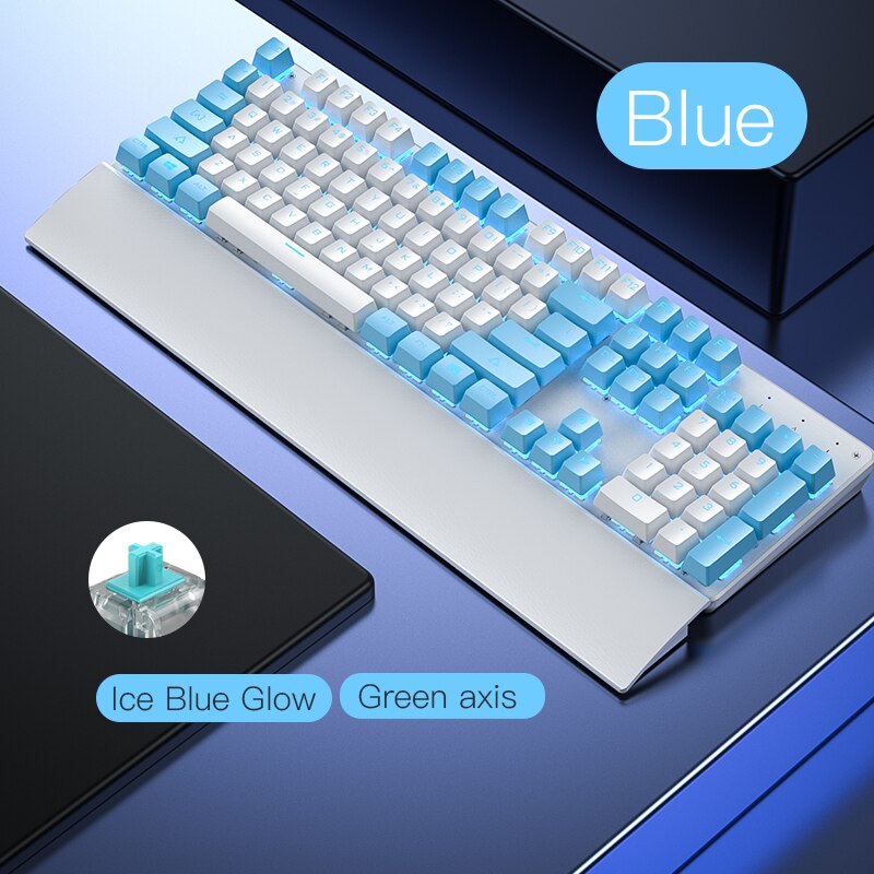 Wired Gaming Keyboard Blue Black Switch Mechanical Keyboard RGB Backlit 104 keys Anti-ghosting Laptop PC Gamer Pink Keyboards