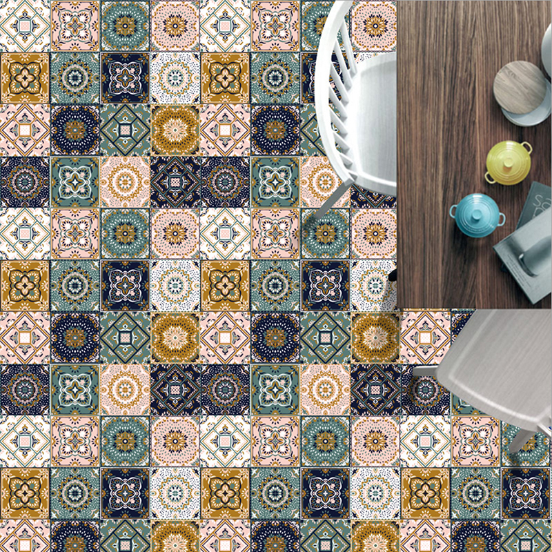 Mandala Crystal Wall Stickers Waterproof And Oil-Proof Kitchen Bathroom Home Decoration Self-Adhesive Ceramic Tile Wall Decora