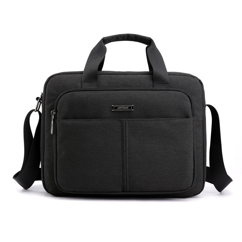 Homens negócios maleta saco do mensageiro moda retro ombro bolsa de mão náilon crossbody sacos à prova dwaterproof água preto saco de trabalho xa756zc: Black