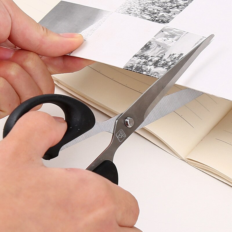 Durable Stainless Steel Household Scissors Office Paper-cut Scissors Sharp Shears Students DIY Scissor Tool Kitchen Scissors