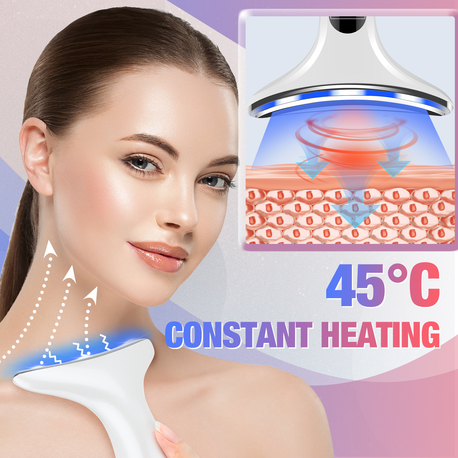 EMS Face Neck Lift Schoonheidsapparaat Gezichtsmassager LED Dubbele Kin Remover Huidverjonging Aanscherping Anti Rimpel