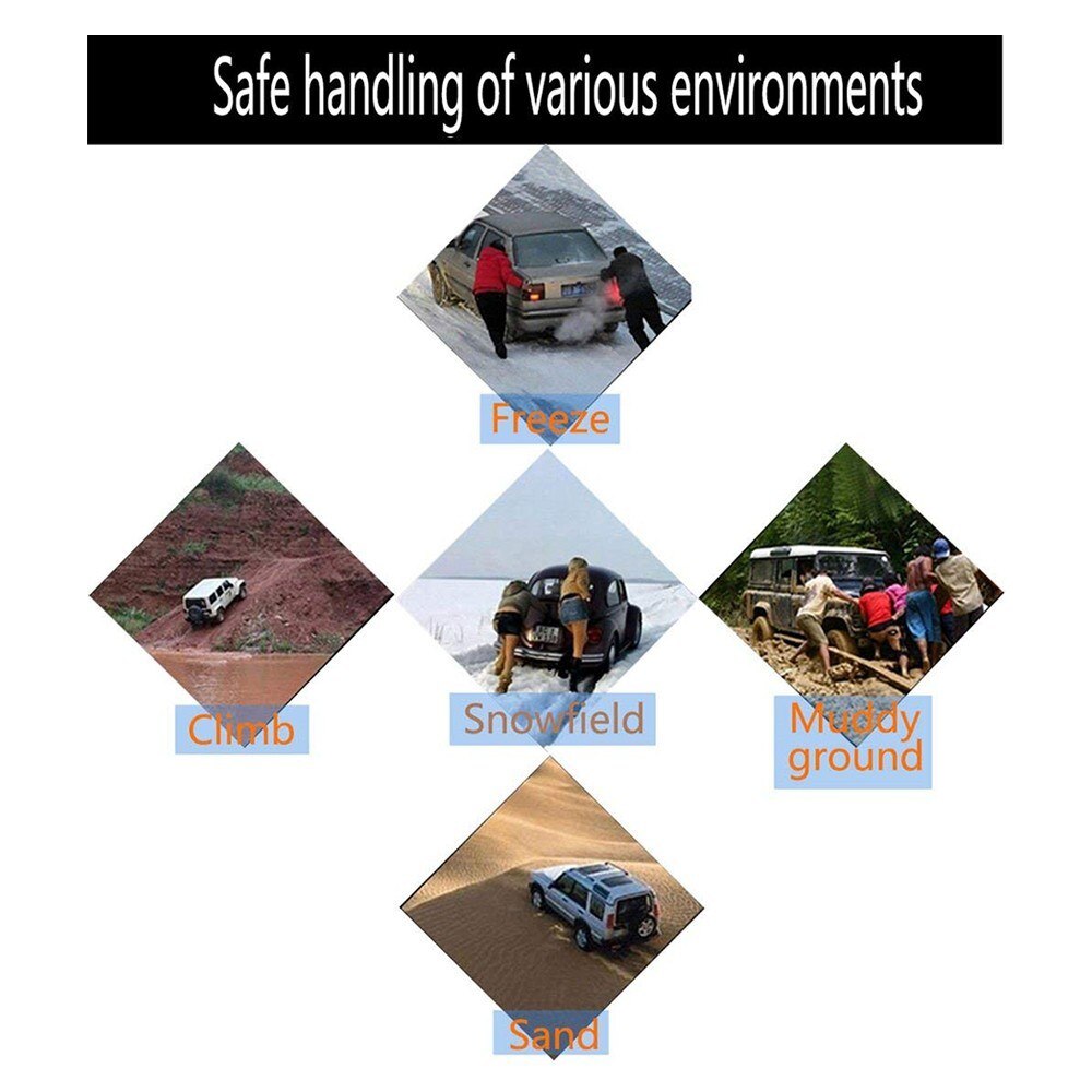 20 stk utendørs snø langrenn knust skjerm fra gudene til anti-skli kjede universal bildekk nødgummi anti-skli