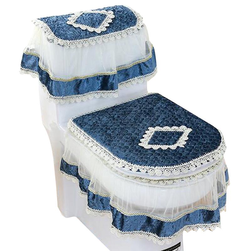 3 Stuk Europese Stijl Pluche Badkamer Wc Decor Tan... Grandado