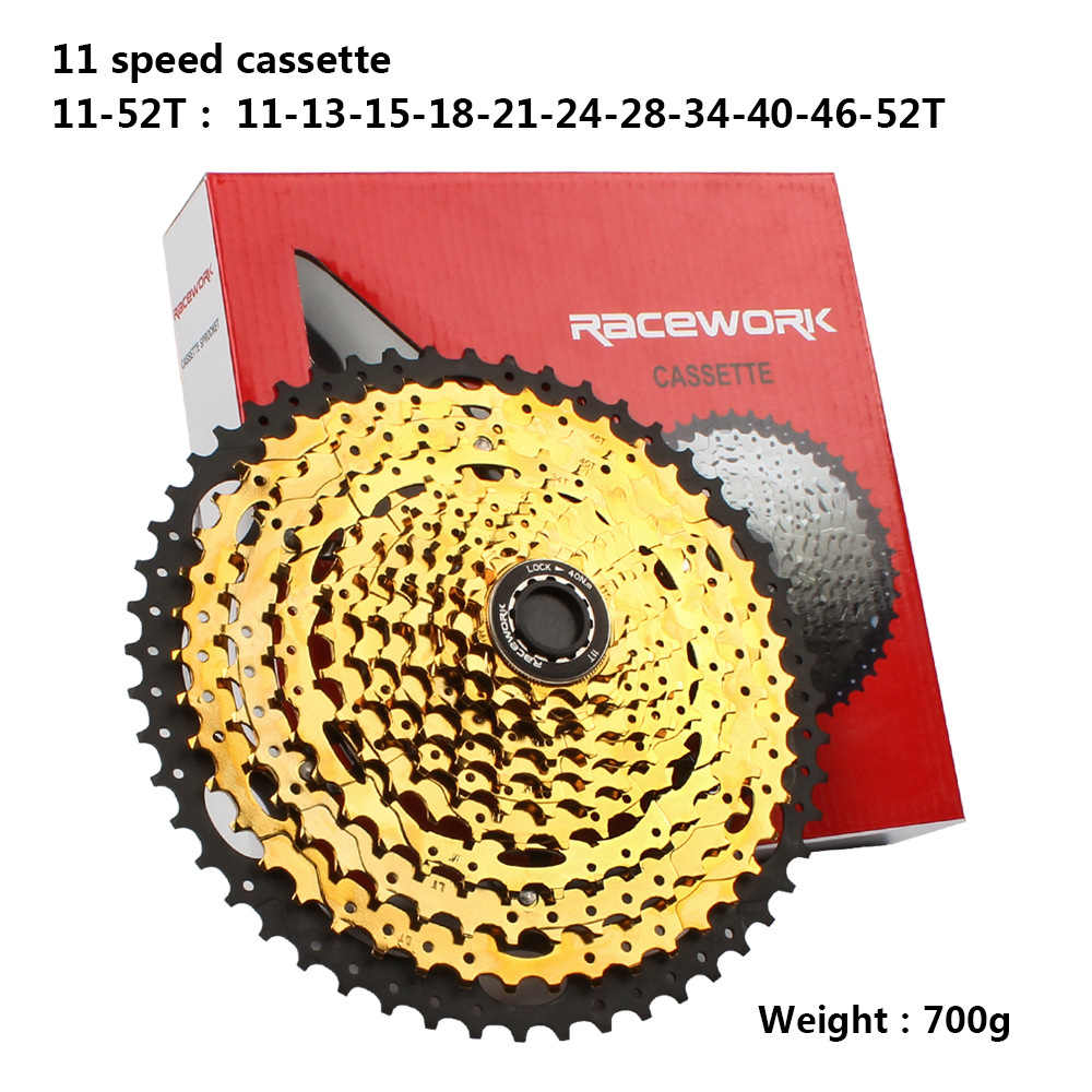 Mountainbike Box-montiert Freilauf 10 11 12 Geschwindigkeit 42 46 50 52T Großen Zahn Freilauf: 11 Speed 52T Golden