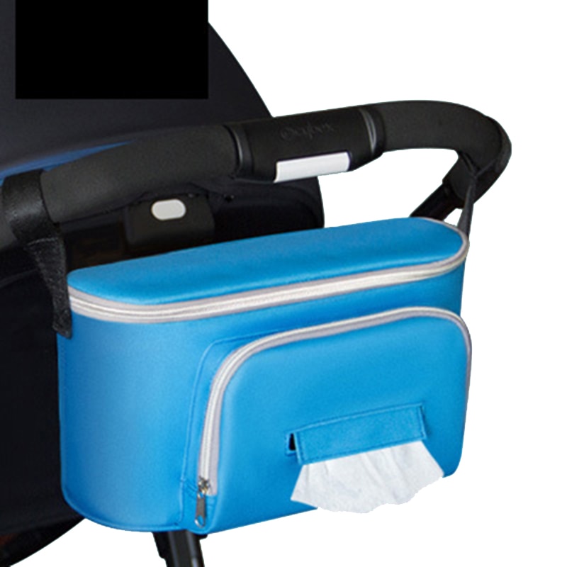 Pushchair Buggy Organiser Bag Stroller Storage Wipes Cup Holder Shoulder Strap Stroller Accessories Mommy Diaper Bag Cart Packag
