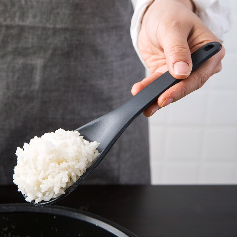 Legering ris ske non-stick ris skovl varmebestandig husstand store suppe ske lang håndtag