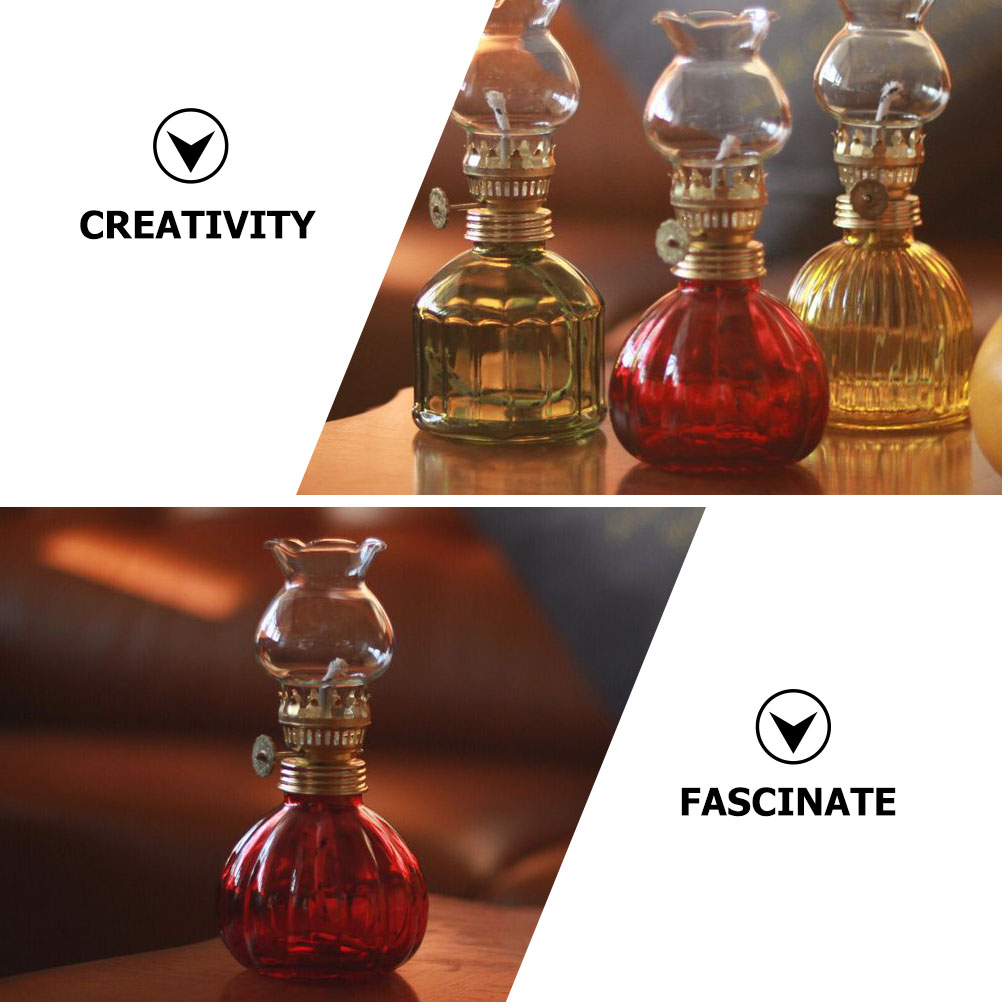 1 Set Oil Lamp Replacement Wick Antique Kerosene Lamp Burner Wick Holder Parts