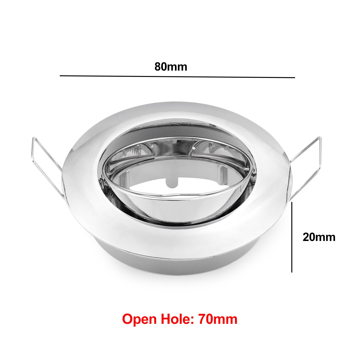 Justerbar taklampa hållare halogenljusfäste kopp aluminium led downlight  gu10 mr16 spot lampa hållare: Orange / Gu10