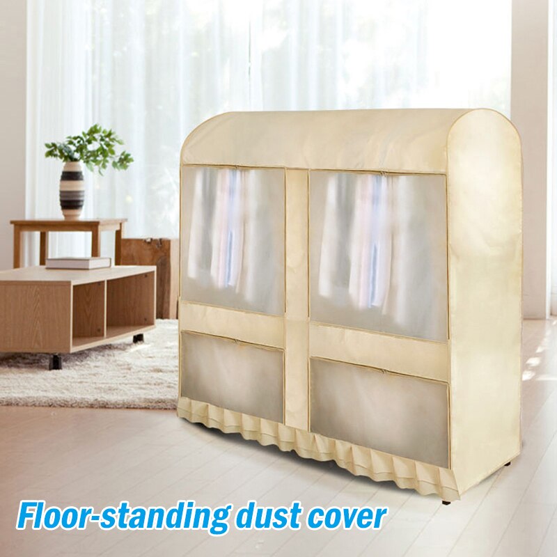 Garment Rack Cover Large Capacity Dustproof Waterproof Clothing Rack Protector with Zipper and Visible Window JW