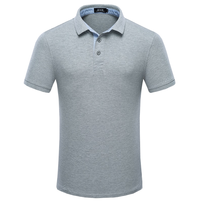 Summer polo shirt Business casual solid men&#39;s polo shirt Short sleeved cotton shirt polo men Branded clothing tops man