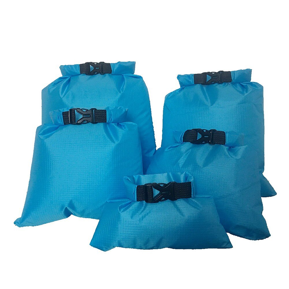 Five-piece Drifting Waterproof Dry Bag Boating Camping Rafting Hiking EDF88: sky-blue