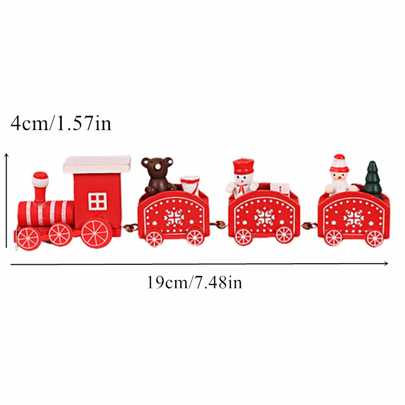 4 Knopen Houten Kerst Trein Ornament Kerst Decoratie Voor Thuis Kerstman Speelgoed Ambachten Tafel Deco Xmas jaar