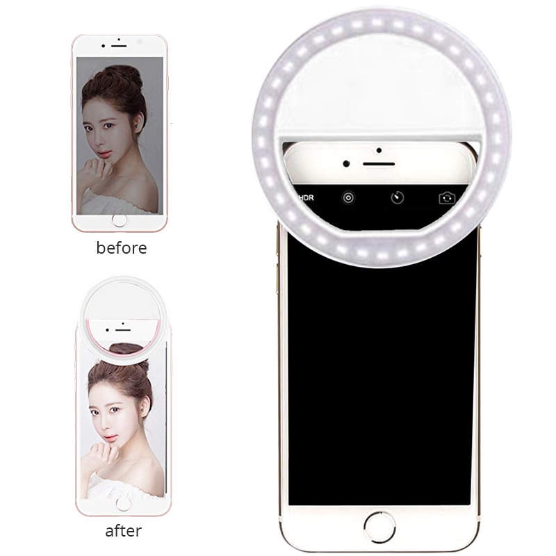 Anneau lumineux pour Autodyne avec 36 lumières Led lumière de maquillage pour téléphone avec trois niveaux de luminosité réglables égayer les Photos