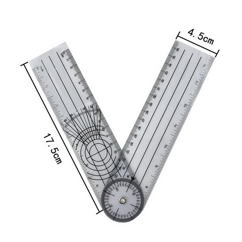 360 Graden Meten Spinals Goniometer Gradenbogen Multi-Heerser Goniometer Spinal Heerser Professionele: Default Title