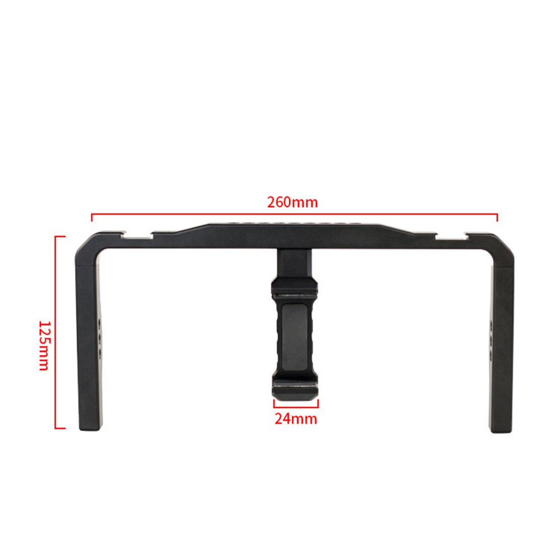 Dual Handheld Gimbal Extension Handle Grip Mounting Bracket Stabilizer for Mobile Phone DSLR Cameras Photo Studio Accessories: Tpye B Black