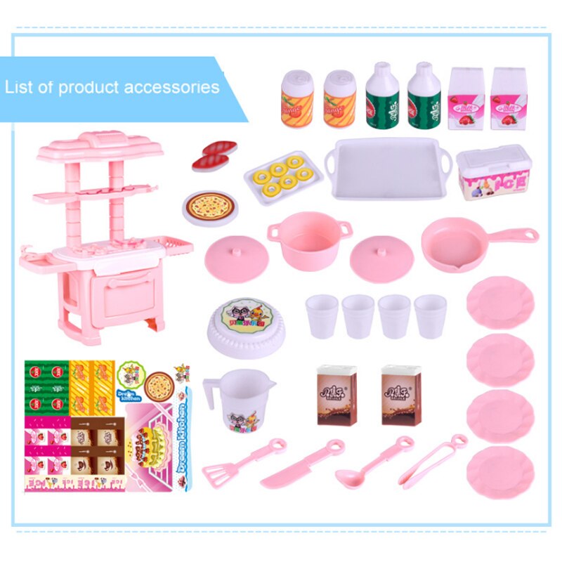 Children Pretend To Play Kitchen Cutlery Toys Mini Ice Cream Dessert Cars Play House Role-playing Girls Cooking Sets Game