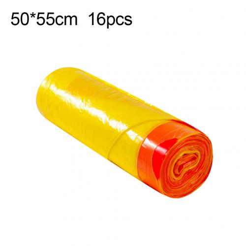 1 Roll Disposable Large Garbage Bag Home Kitchen Drawstring Trash Rubbish Pouch Convenient Environmental Waste Bags Storage: Yellow1