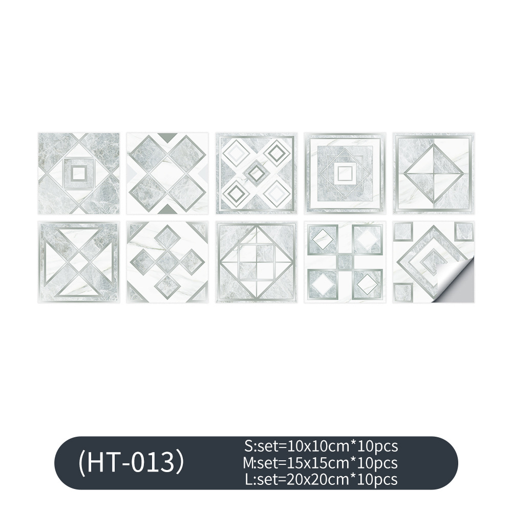 Kitchen Wall Sticker Set Waterproof and Oil-proof Geometric Figure Wall Decoration Wallpaper Light Moisture-proof PVC Texture: 003