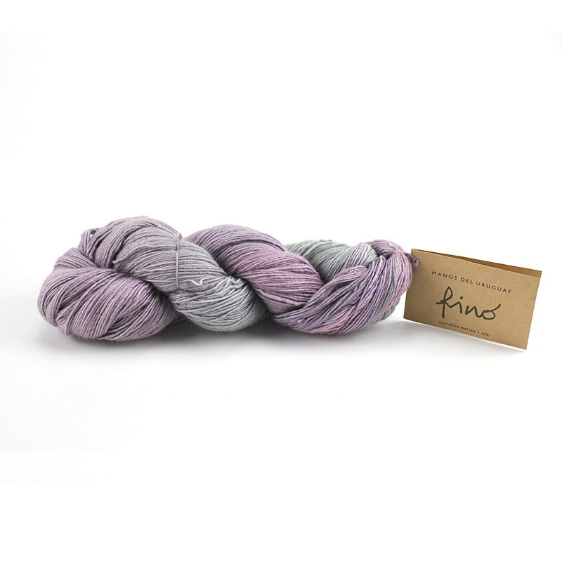 Manos Fino-laine mérinos extra fine 100, 70% soie, fil mélangé, fil teint à la main, d'uruguay: 437