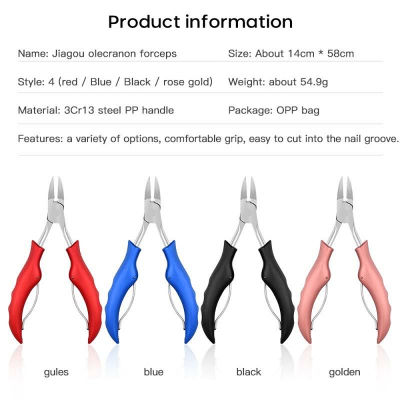 Nail Groove Forceps Special Oblique Mouth Olecranon Inlaid Pedicure Artifact Heavy Duty Precision Nail Clippers Scissors Tool