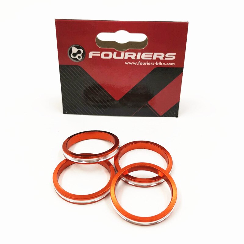 Fouriers mtb cykel gaffel spacer cykel vaskemaskine 28.6 mmx 34mm vaskeraluminium hoved 5mm rør vaskemaskine cykel tilbehør: Orange