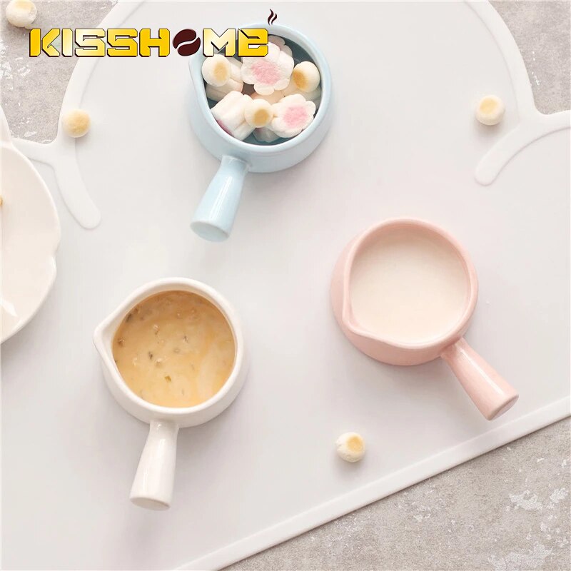 60 ml Japanse Melk Kannen met Handvat Porselein Matte Geglazuurd Oppervlak Saus Cup Sharp Eagle Mond Opschuimen Pot Koffie Container
