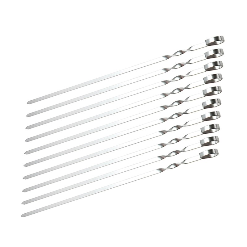 10 sztuk grill igła grill szaszłyki z grilla grill igła anty-uchwyt antypoślizgowy sprzęt robić grillowania znak mięsa warzyw kebab Shish przyrząd kuchenny: Default Title