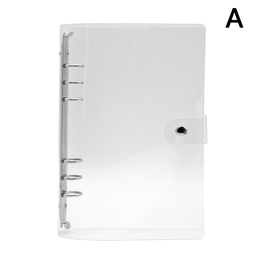 1pc Transparent Color Plastic Clip File Folder A5/a6/a7 Supplies Office Ring Agenda School Leaf Notebook Loose Binder Plann W8l1: A5