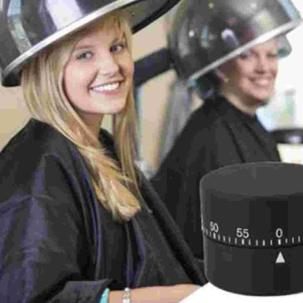 Cylindrical Shape Mechanical Rotate Timer Cooking Countdown Timer Manual Timekeeper Kitchen Reminder Hairdressing Supplies