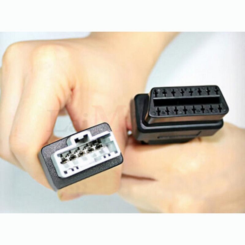 Voor Honda 5Pin Om OBD2 16Pin Obdii Adapter Kabel Vrouwelijke Auto Connector Diagnostic Tool Voor Honda 5 Pin Conveter Verlenging