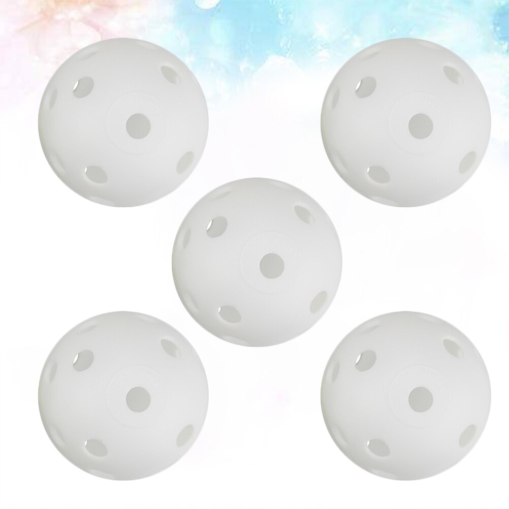 20 Pcs Air Flow Hollow Balls Plastic Training Balls for Indoor Outdoor Practice (White): Default Title