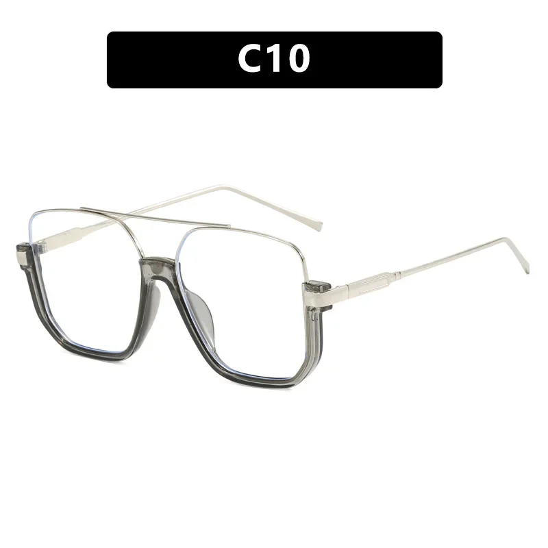 Occhiali da suola a doppio ponte 2025 Occhiali da suola dal design unico in metallo di grandi dimensioni alla moda Occhiali da suola con mezza montatura resistenti ai raggi UV400 personalizzati retrò: Oro