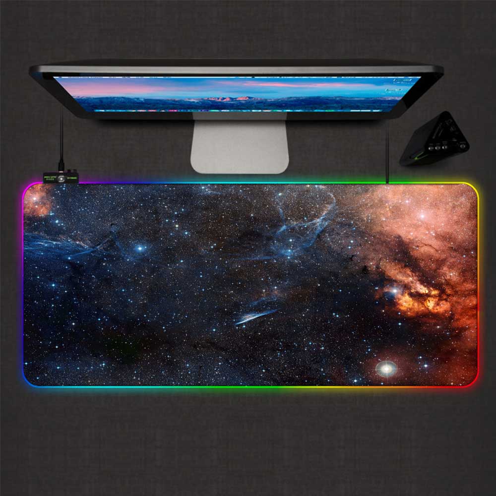 XGZ Mousepad 90x40/80x30 RGB Starry Large Mouse Pad LED Backlight Computer Notebook Office Keyboard Accessories Mouse Pad Desks