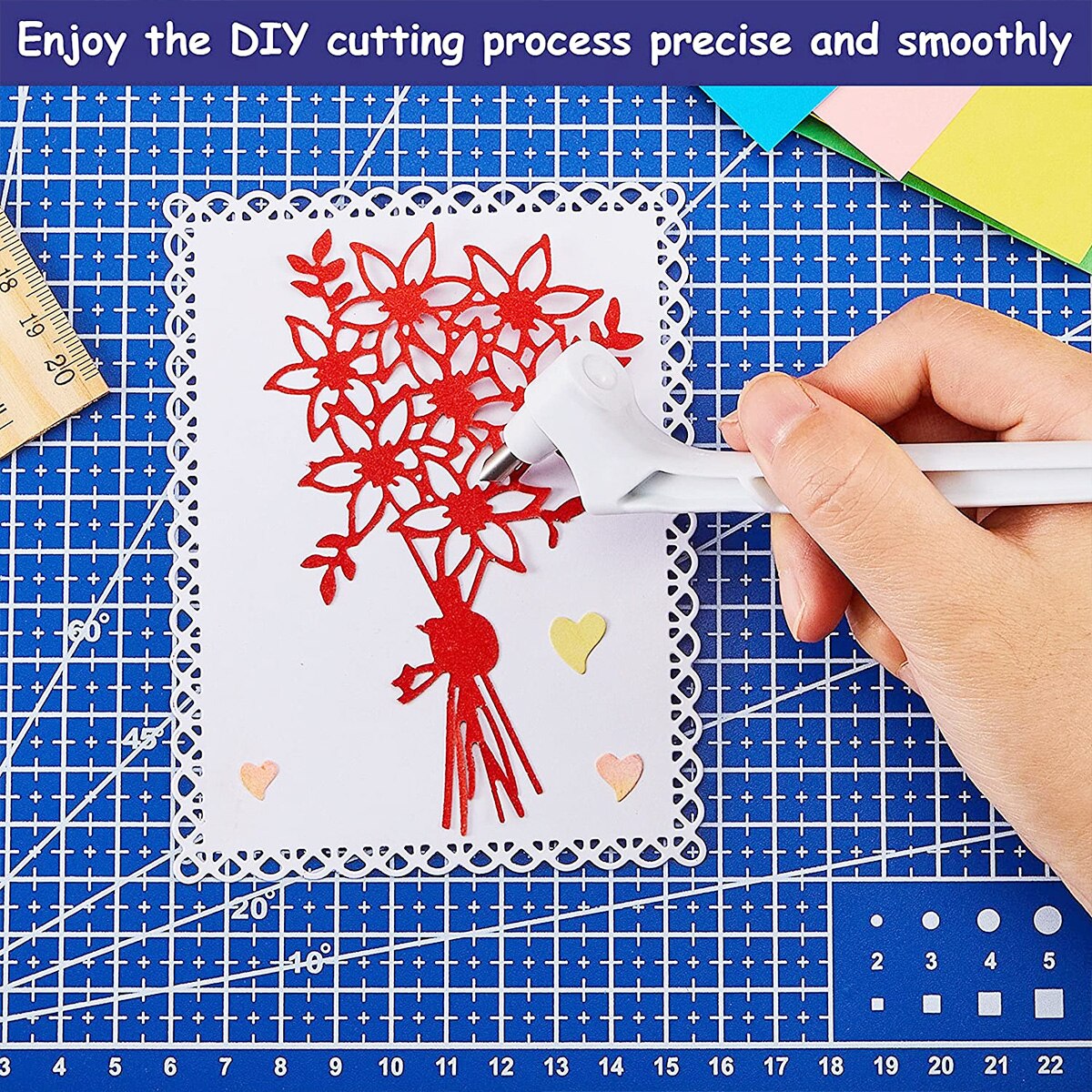 Carving Knife Blades Leather Paper Carving Tools Craft Sculpture Engraving Art Cutting Stationery Tool 360 Degree Rotating Blade