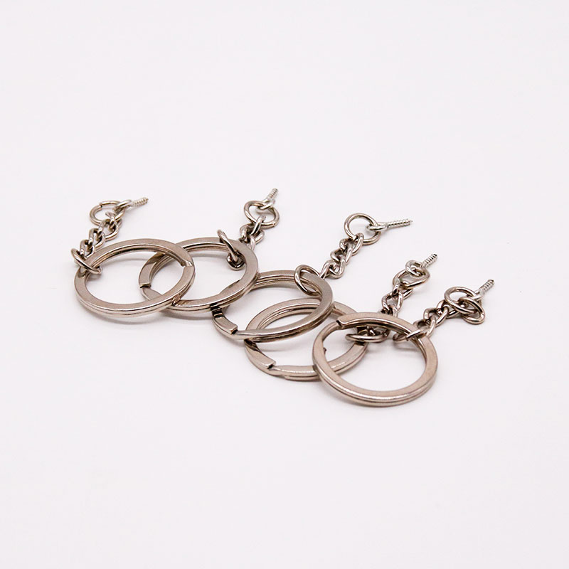 10/20PCS Pottery Clay Making Tools Metal Keychain DIY Ceramic Polymer Clay Handmade Material Metal Circle Claw Nails Pendant