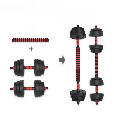 40kg Weightlifting suit foam dumbbells adjustable dual-purpose barbell men's arm muscle exercise equipment full weight dumbbell