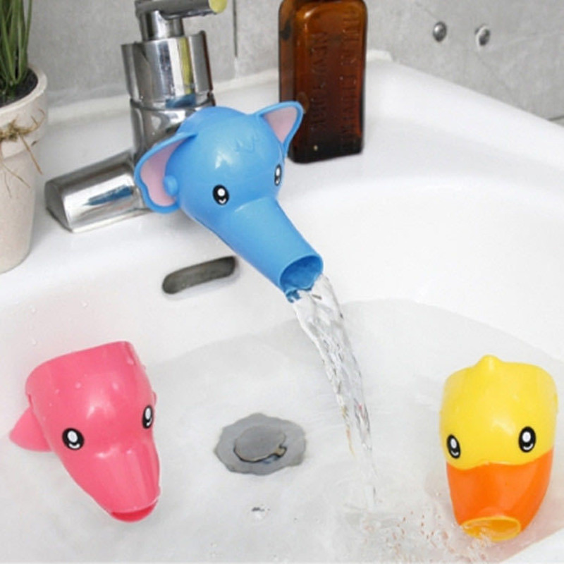 Handig voor babywashelper Gootsteenaccessoires Keuken Mooie cartoon kraanverlenger voor kinderen Handen wassen in de badkamer