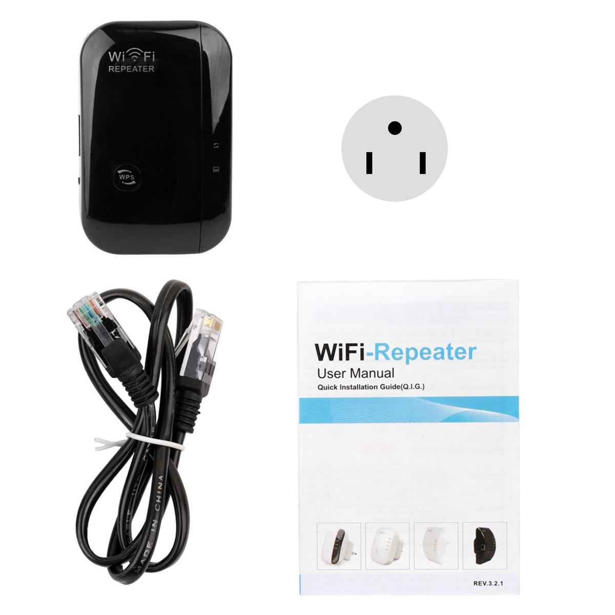 300Mbps WiFi Repeater Wireless Router Range Extender Easy Set-Up Signal Booster WPS With LED Light Indication Supports AP