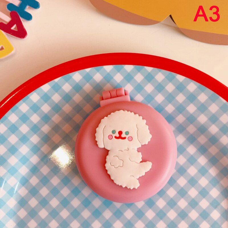 Espejo plegable con peine para chica, pequeño cepillo de pelo de viaje con bolsillo portátil, herramientas de estilismo de espejo, Mini espejo de bolsillo: A3