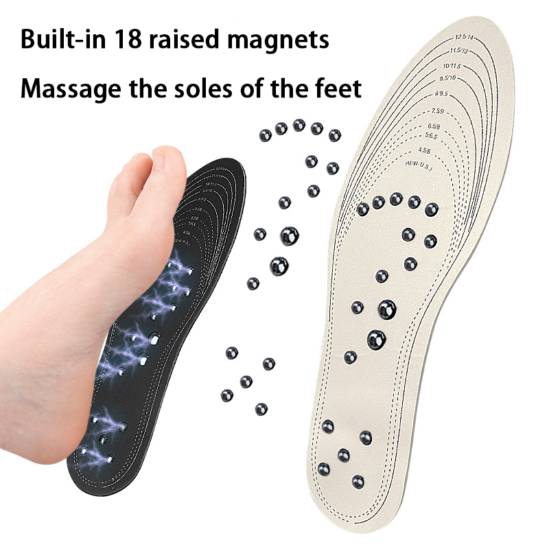 1 paio Terapia magnetica Massaggio Sottopiede Piede Massaggio dei punti di agopuntura Solette Memory Foam Suola Soletta per alleviare l'affaticamento delle gambe delle donne degli uomini