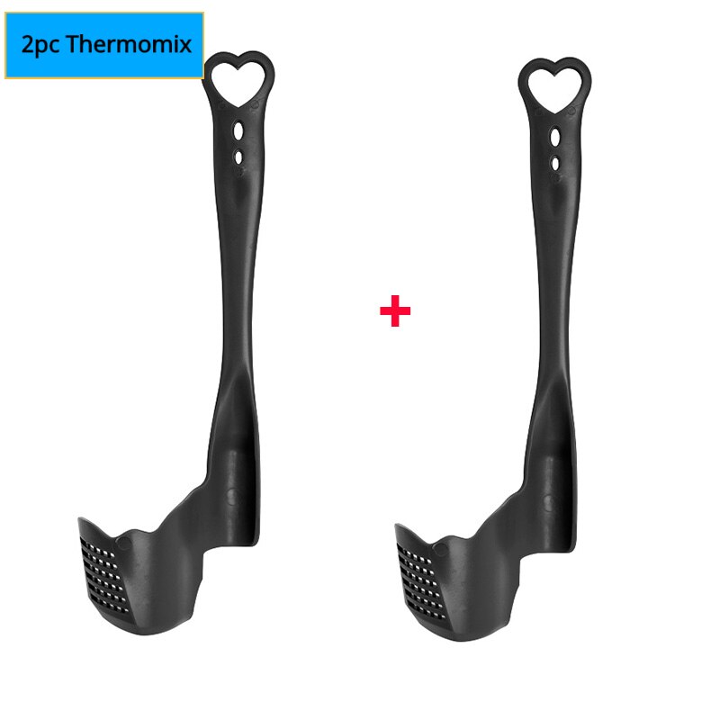 Thermomix TM6/TM5/TM31, spatule rotative pour mélanger la cuisine, retirer les portions, robot culinaire, 2 pièces: 2Pcs Black02