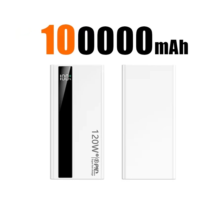 500000 mAh PowerBank mit hoher Kapazität, 120 W, superschnelles Aufladen, tragbare externe Batterie-Powerbank für iPhone Huawei: Grün
