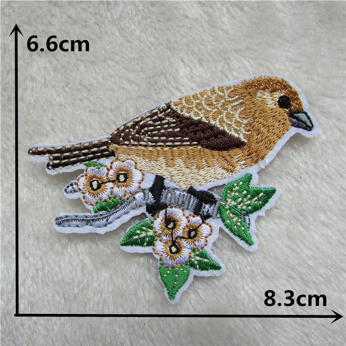 Jaar stijl vogel smeltlijm applicatie borduurwerk patch diy patches strepen  c2169-c2258