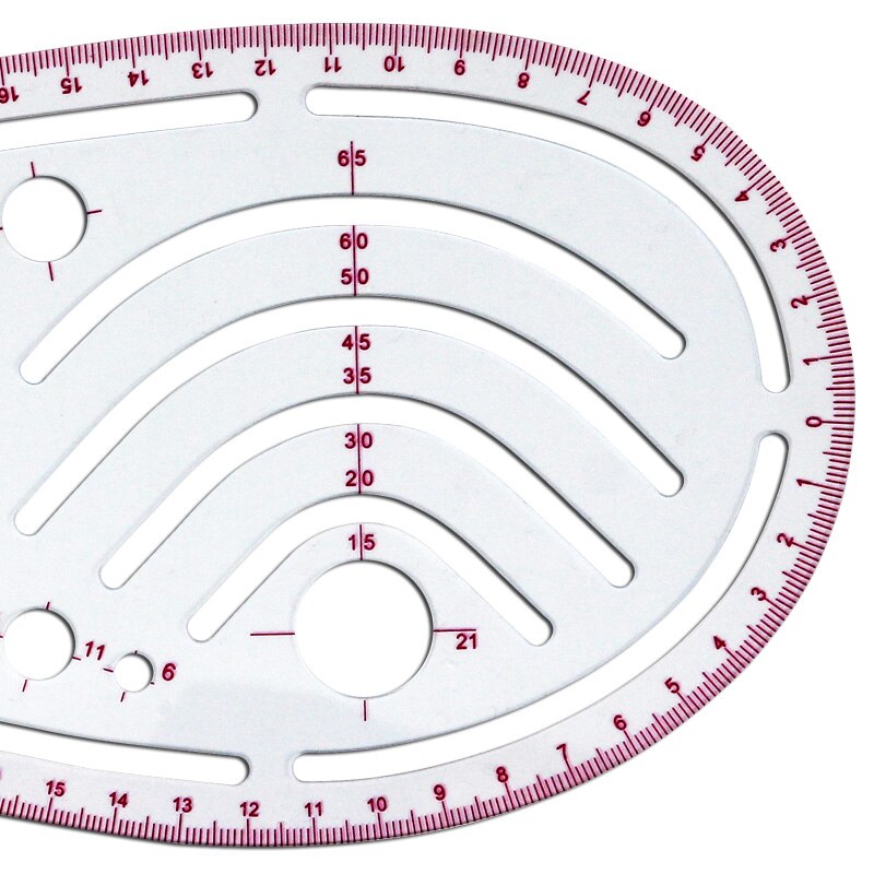 vary form curve ruler 24cm Transparent Clothing universal ruler Patchwork cutting Multifunction Sewing rulers