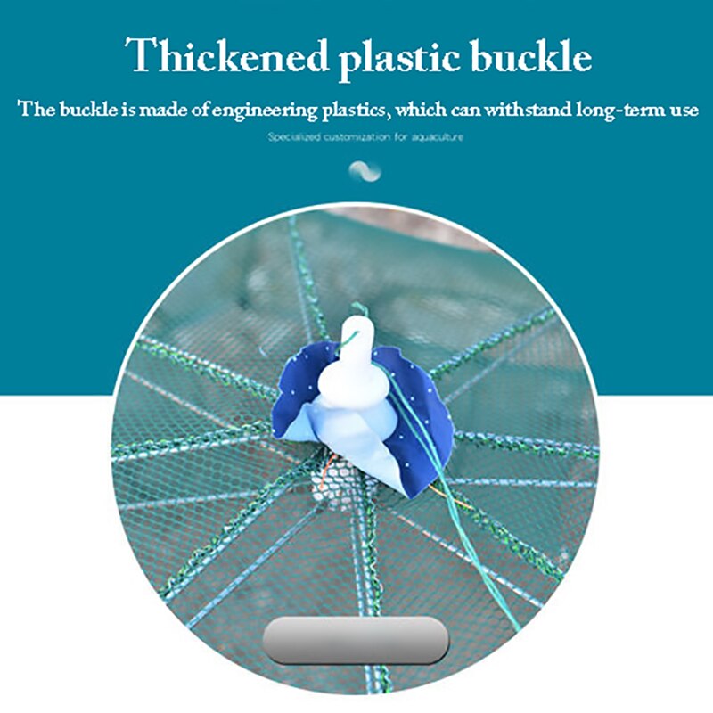 Automatic Foldable 4-20 Hole Fishing Net Portable Nylon Catch Fish Trap Net For Fish Shrimp Crab Cast Mesh Fishing Network Tool