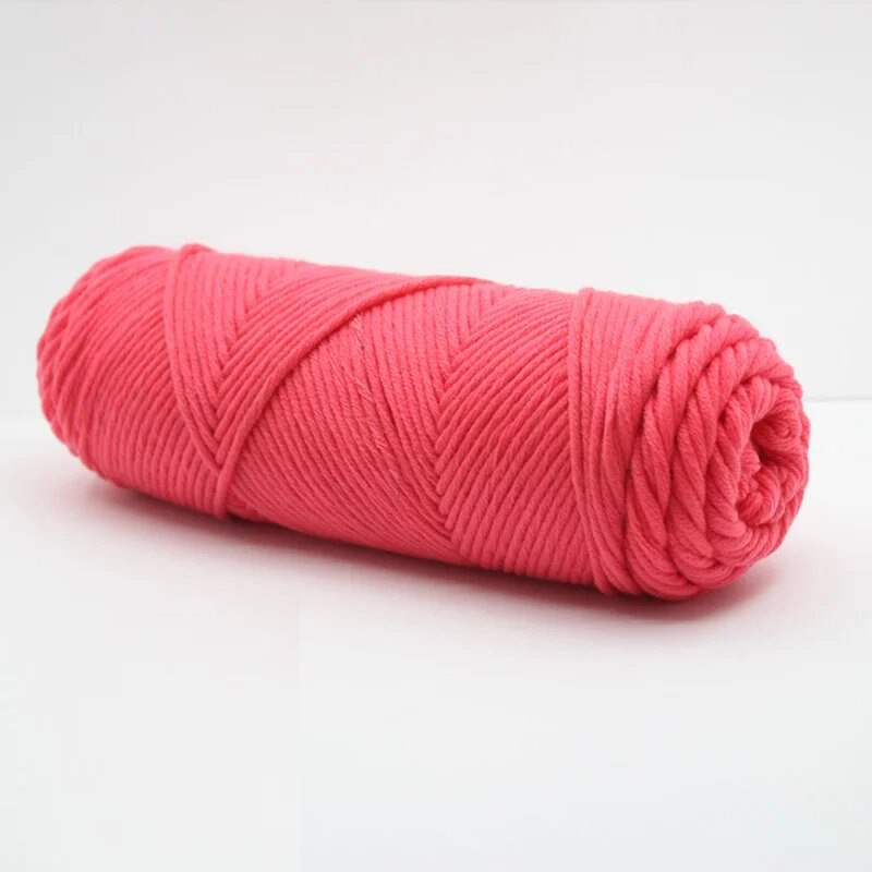 1pc Wolle Ball Acht-strang Schal Gewinde Milch Baumwolle Grob Wolle Liebhaber Baumwolle Wolle Ball Stock Nadel Gewinde schal Handschuhe zur Seite fahren: Wassermelone rot