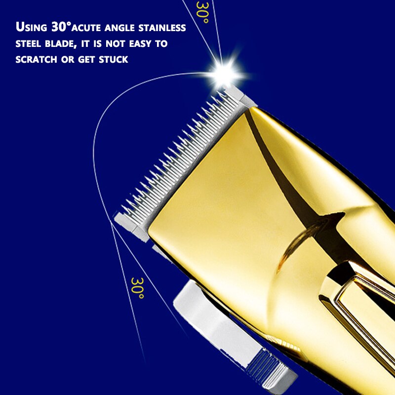 Kemei 5096 – tondeuse à cheveux professionnelle sans fil pour hommes, 2 vitesses réglables, rasoir électrique pour barbe, en lithium