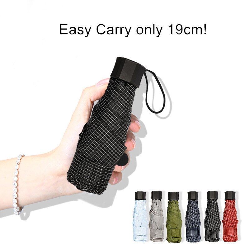DMBRELLA Small Portable umbrella Men Mini Pocket 5 folding Umbrellas Rain Women Waterproof Travel Parasol Windproof Parasol