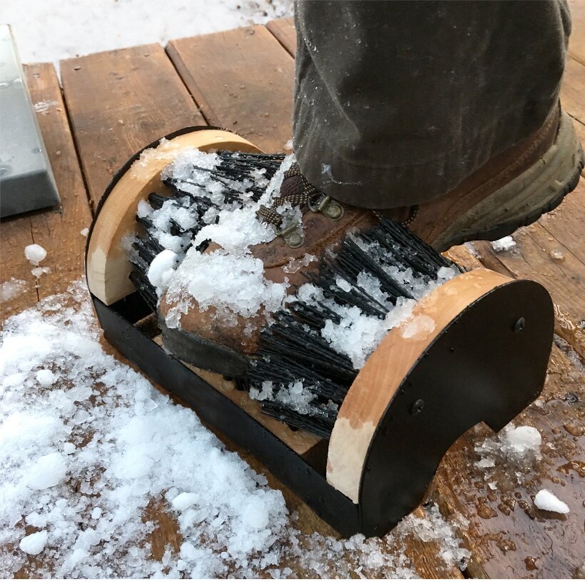 Boot Scrubber Cleaner Shoe Brush - Mountable Boot Scrubber Buffer for Boots, Shoes, Sneakers - Indoor/Outdoor Boot Scraper