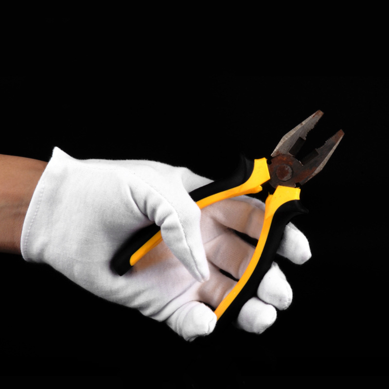 Gants de travail en coton blanc, 12 paires, mains sèches, Film de manipulation cérémonie, bijoux, gants d'inspection en argent, outils de nettoyage ménager